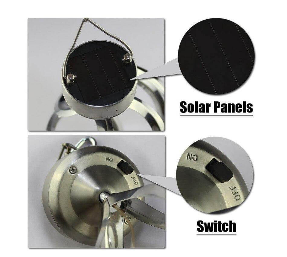 7-Colour Solar Changing LED Wind Chimes Light - Image 8