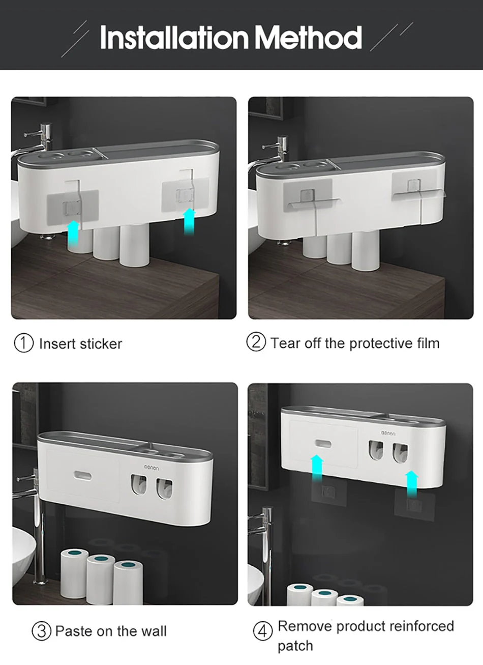 Automatic Toothpaste Squeezer Bathroom Storage Rack - Image 8