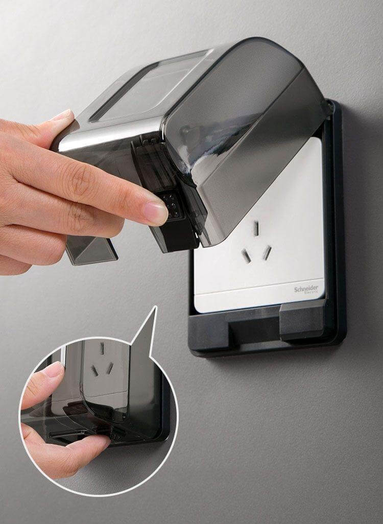 Bathroom Waterproof Large Transparent Socket Protective Box - Image 5