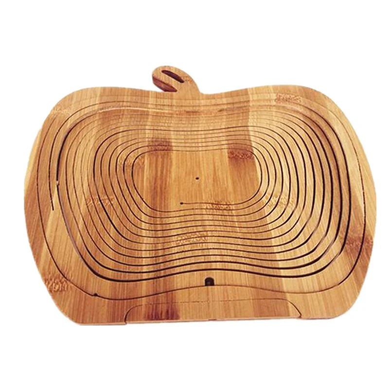Foldable All-Natural Wooden Fruit Bowl - Image 3