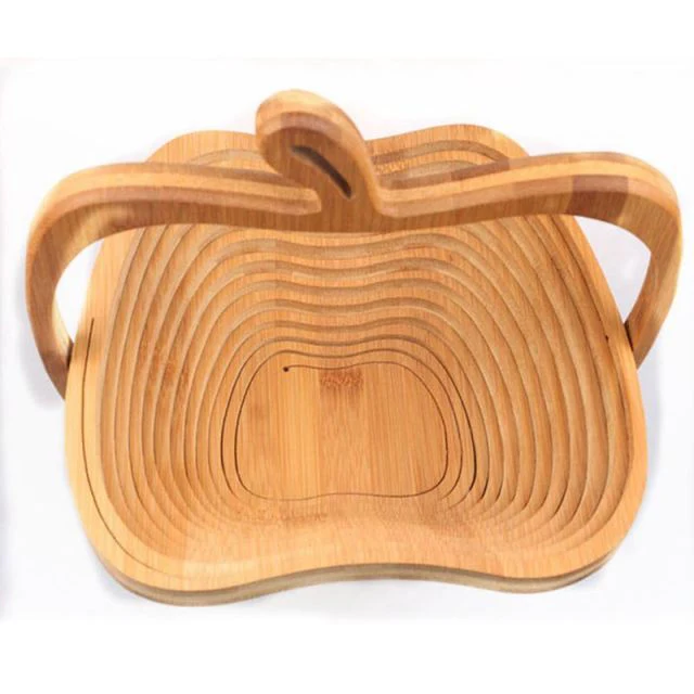 Foldable All-Natural Wooden Fruit Bowl - Image 4