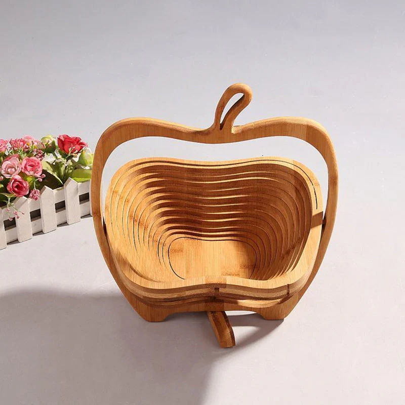 Foldable All-Natural Wooden Fruit Bowl - Image 5