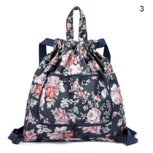 Foldable Large Capacity Flower Travel Backpack - Image 3
