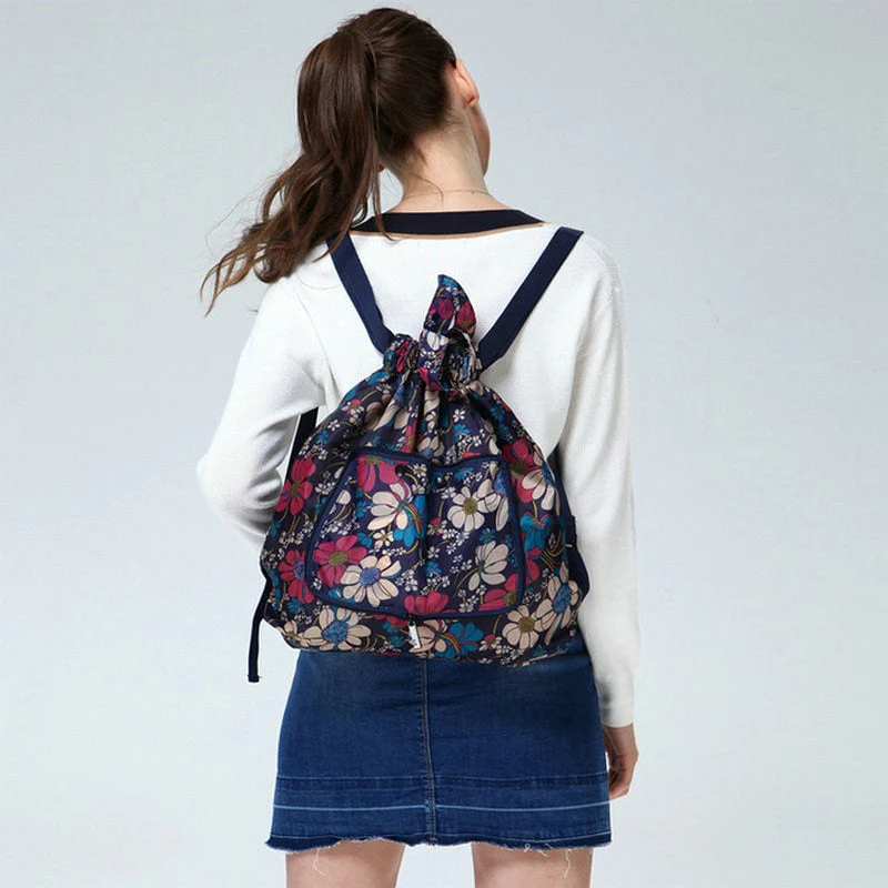 Foldable Large Capacity Flower Travel Backpack - Image 7
