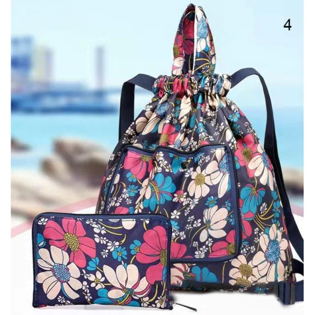Foldable Large Capacity Flower Travel Backpack - Image 8