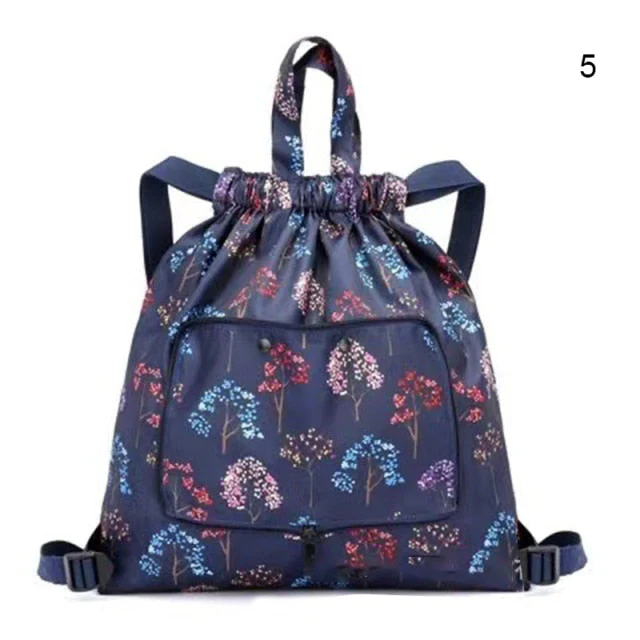 Foldable Large Capacity Flower Travel Backpack - Image 9