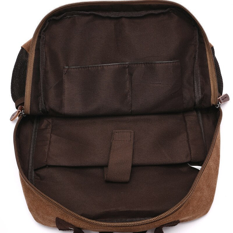 Korean Style Unisex Large Canvas Backpack - Image 8