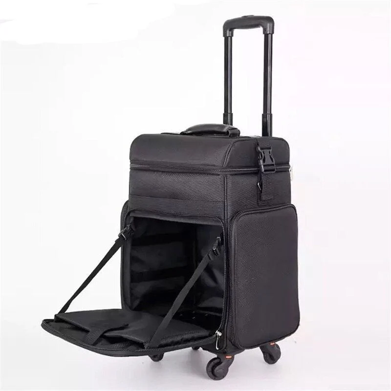 Multifunctional Cosmetic Makeup Trolley Suitcase - Image 4