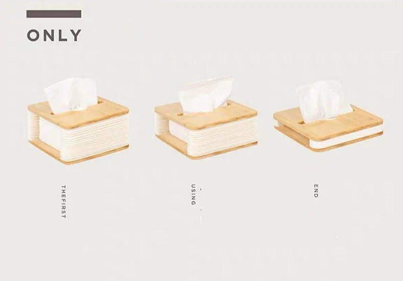 Nordic Bamboo Foldable Tissue Box - Image 4