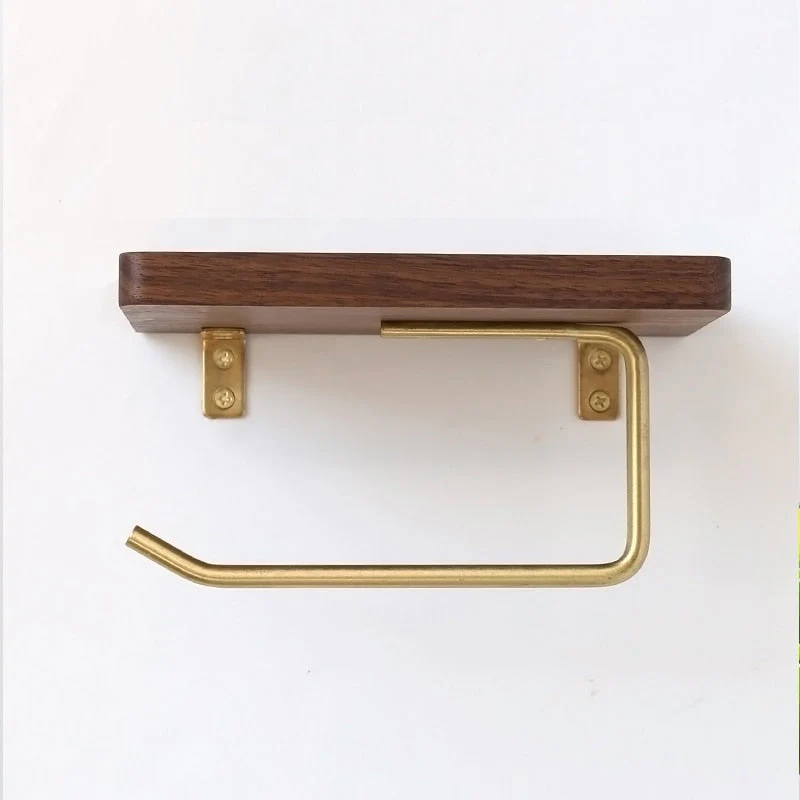 Nordic Wooden Toilet Paper Holder Shelf - Image 3