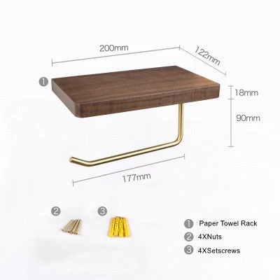 Nordic Wooden Toilet Paper Holder Shelf - Image 8