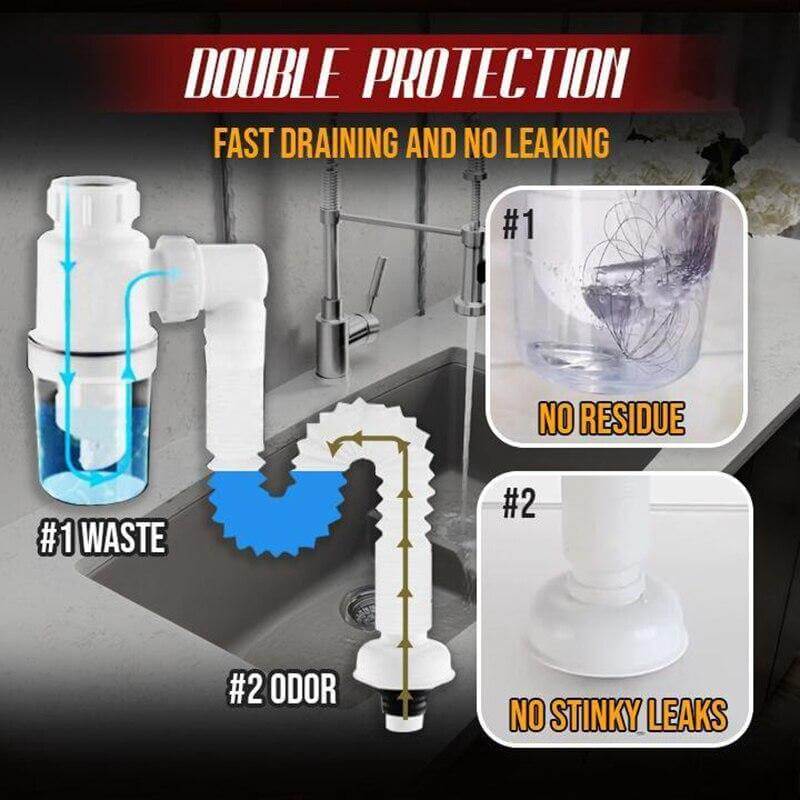 Odor-free Bathroom Kitchen Expandable Filter Pipe - Image 3