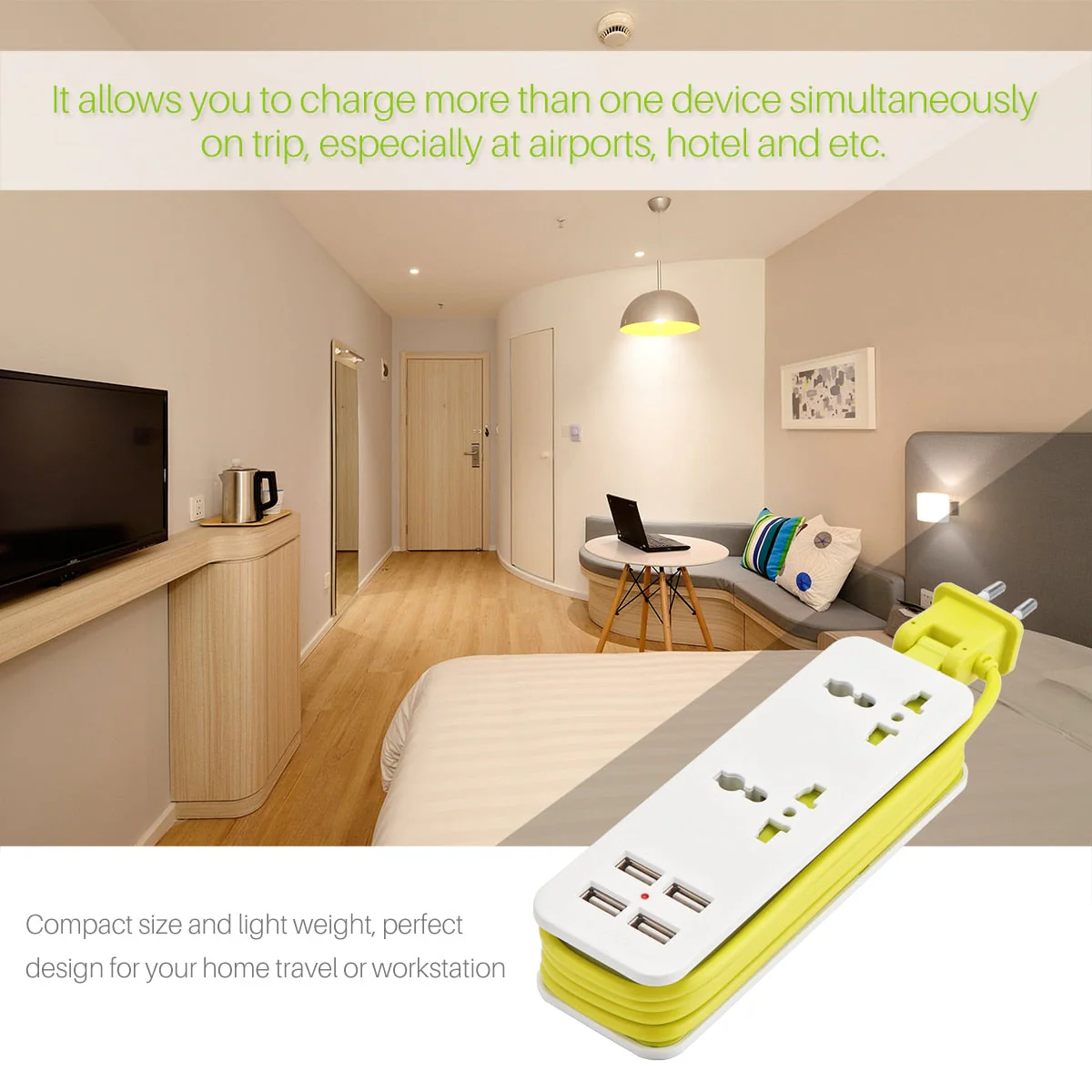 Portable Travel Surge Protector Outlet - Image 7