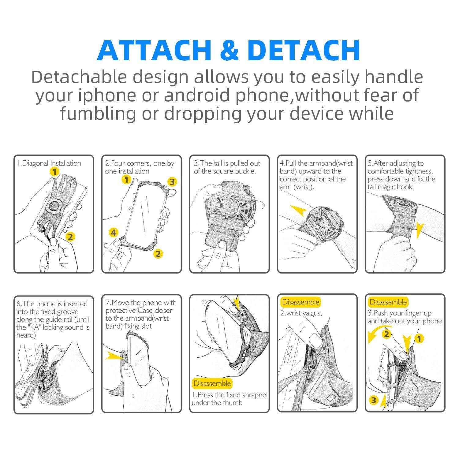 Rotating Sports Phone Holder Wristband - Image 11