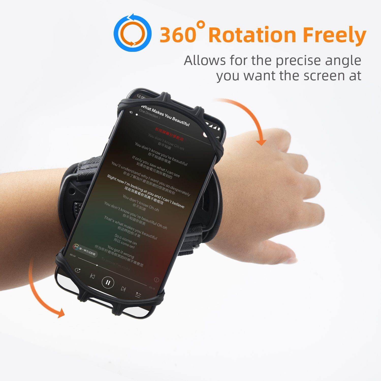 Rotating Sports Phone Holder Wristband - Image 12
