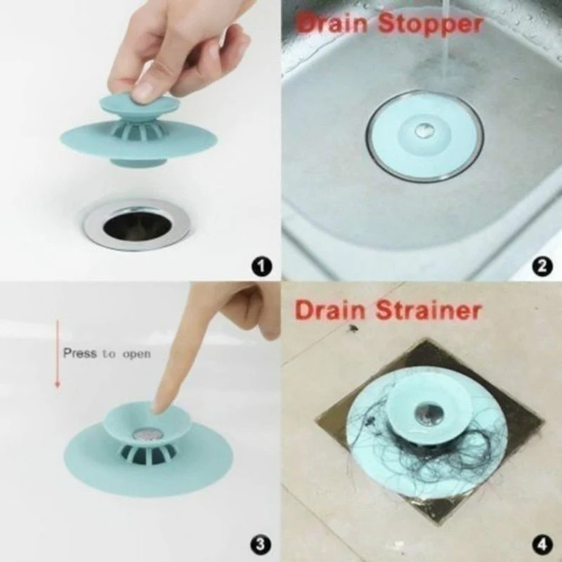 Universal Floor Silicone Push Drain Stopper - Image 5