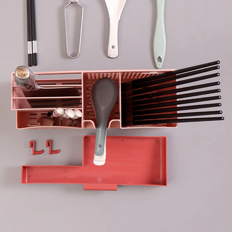 Wall-Mounted Kitchen Cutlery Drainer Storage - Image 9