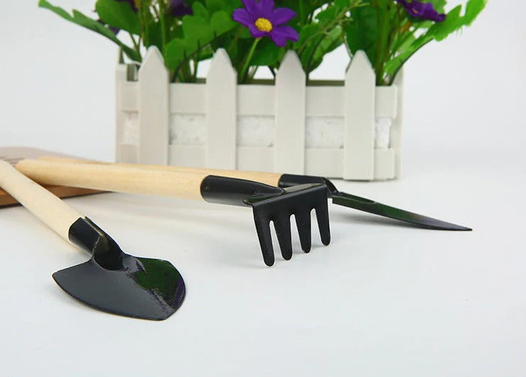 Wooden Mini Balcony Gardening Tool Set - Image 5