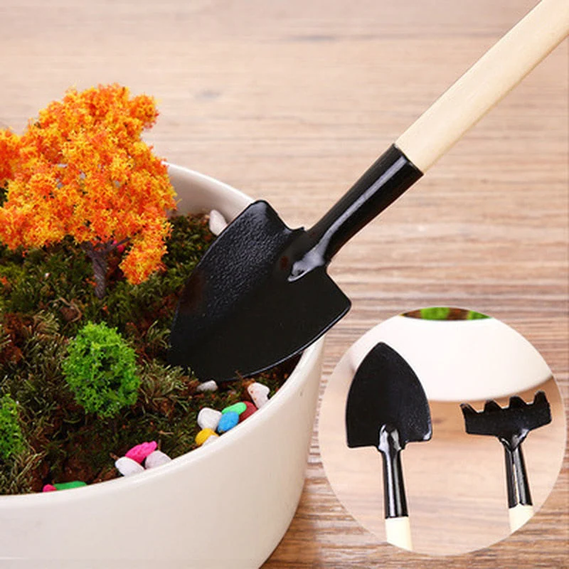 Wooden Mini Balcony Gardening Tool Set - Image 7